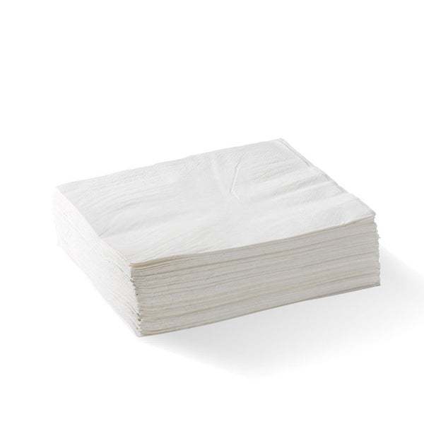 Lunch Napkin 2 Ply (1/4 Fold) White - BioNapkin