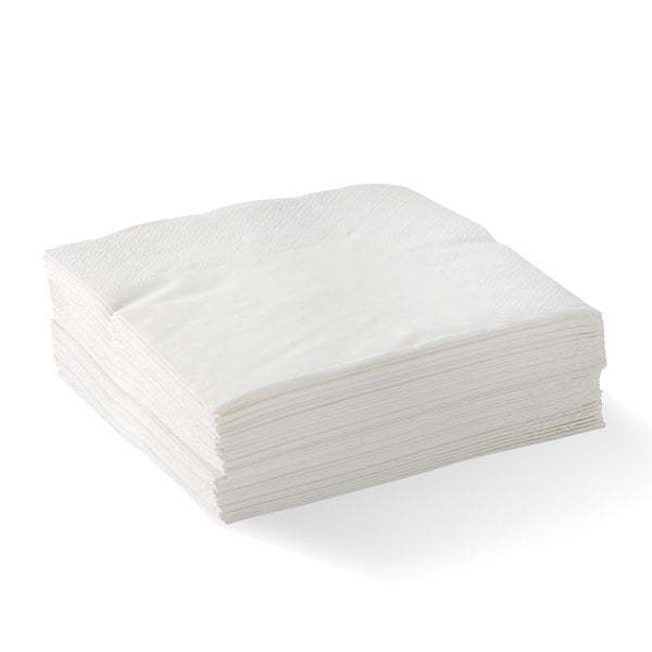 Dinner Napkin 2 Ply (1/4 Fold) White - BioNapkin