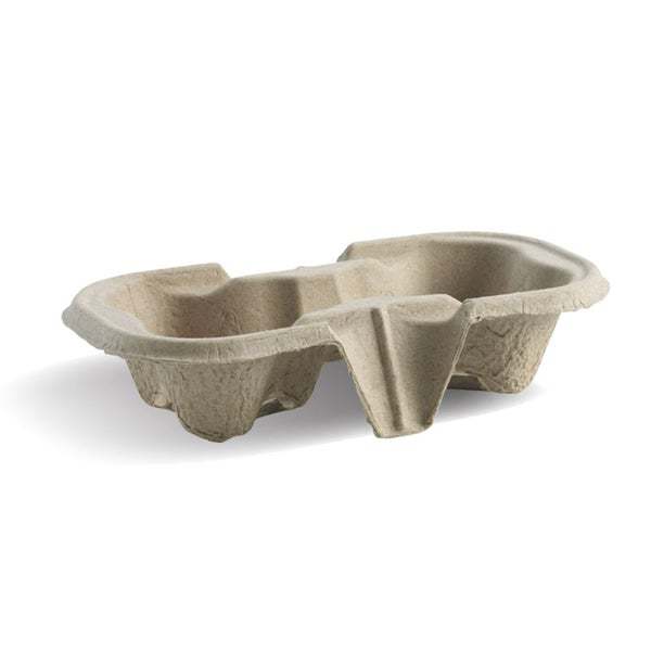 2-Cup Tray Natural - BioPak