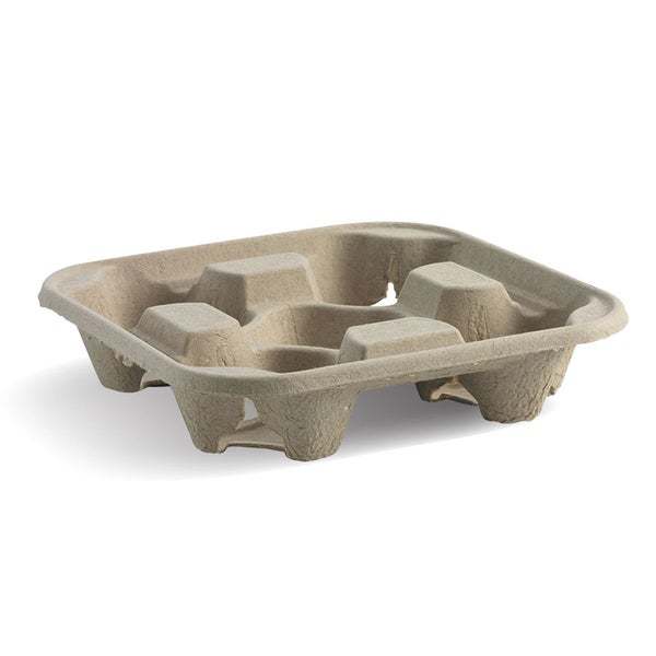 4-Cup Tray Natural - BioPak