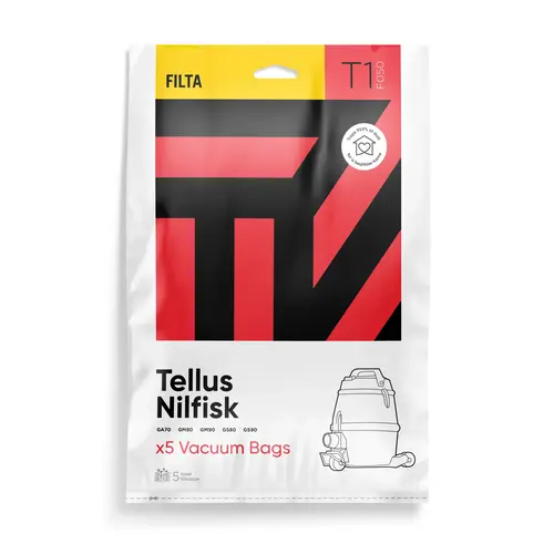 T1 - Filta Tellus Gm80, Gm90 Sms Multi Layered Vacuum Bags 5 Pk