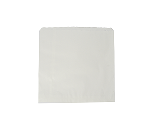 Kraft Flat Bag White recycled 178x178mm - Vegware