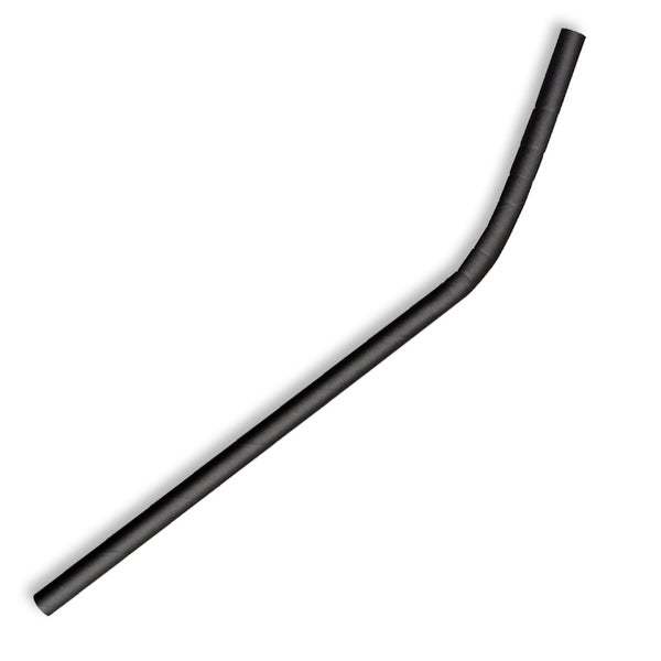 Paper Straws Bendy 6mm Black - BioPak