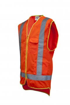 Good2Glow' Hi-Vis Vest, Phone, Pen, ID & Inside Pockets X-SMALL - Esko