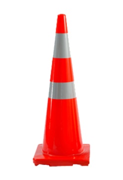 Orange PVC Twin Reflectorised Cone 900mm - Esko