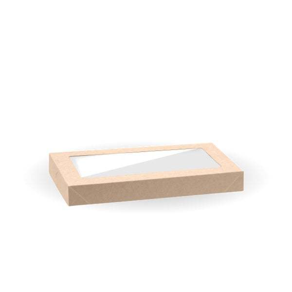 Catering Tray Lid Bioboard with PLA Window X-Small - Biopak