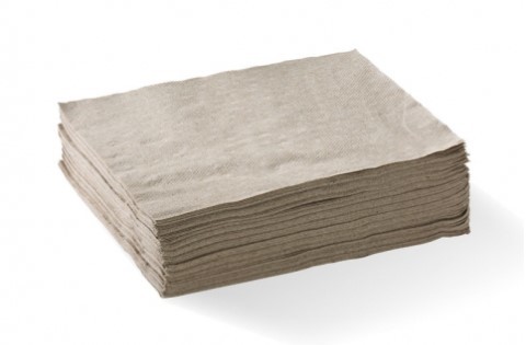 Lunch Napkins 1/4 Fold - Brown, 300mm x 300mm, 1 Ply - Matthews