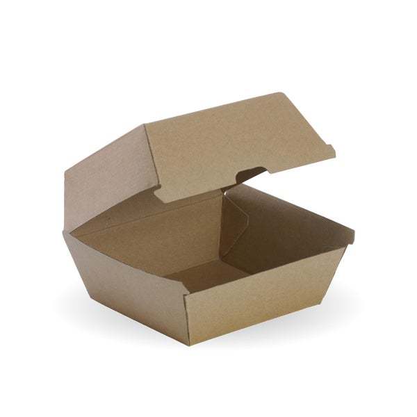 Large Burger BioBoard Box - FSC Mix, kraft - BioPak