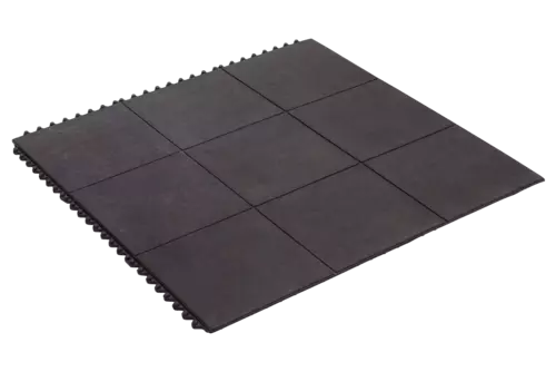 Interlink Mat Solid Top 915 x 915mm Black - AMS