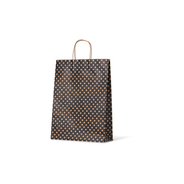 Black Spot Kraft Midi Paper Bag - Bee Dee