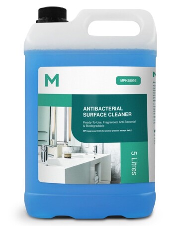 Antibacterial Surface Cleaner - Blue, 5L Refill Bottle - Matthews