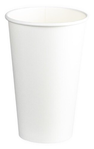 Single Wall PE Paper Hot Cups - White, 16oz, 510ml  - Matthews