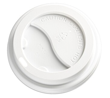 PS Plastic Hot Cup Lids - White, 62mm Diameter (1000) - Matthews