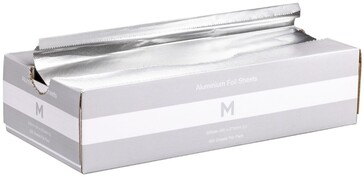 Premium Foil Sheets Large - Silver, 273mm x 305mm x 15mu Dispenser Box 500 sheets- Matthews