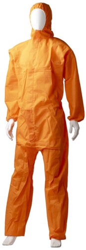 SMS Coverall Type 5/6 - Orange, 2XL, 50gsm *Breathable Coverall - Matthews