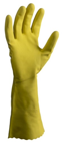 Silverlined Latex Gloves Powder Free - Yellow, L, 300mm Cuff, 70.0g                                    - Matthews