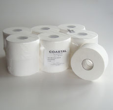 Mini Jumbo Toilet Rolls 2ply 135m - Coastal brand